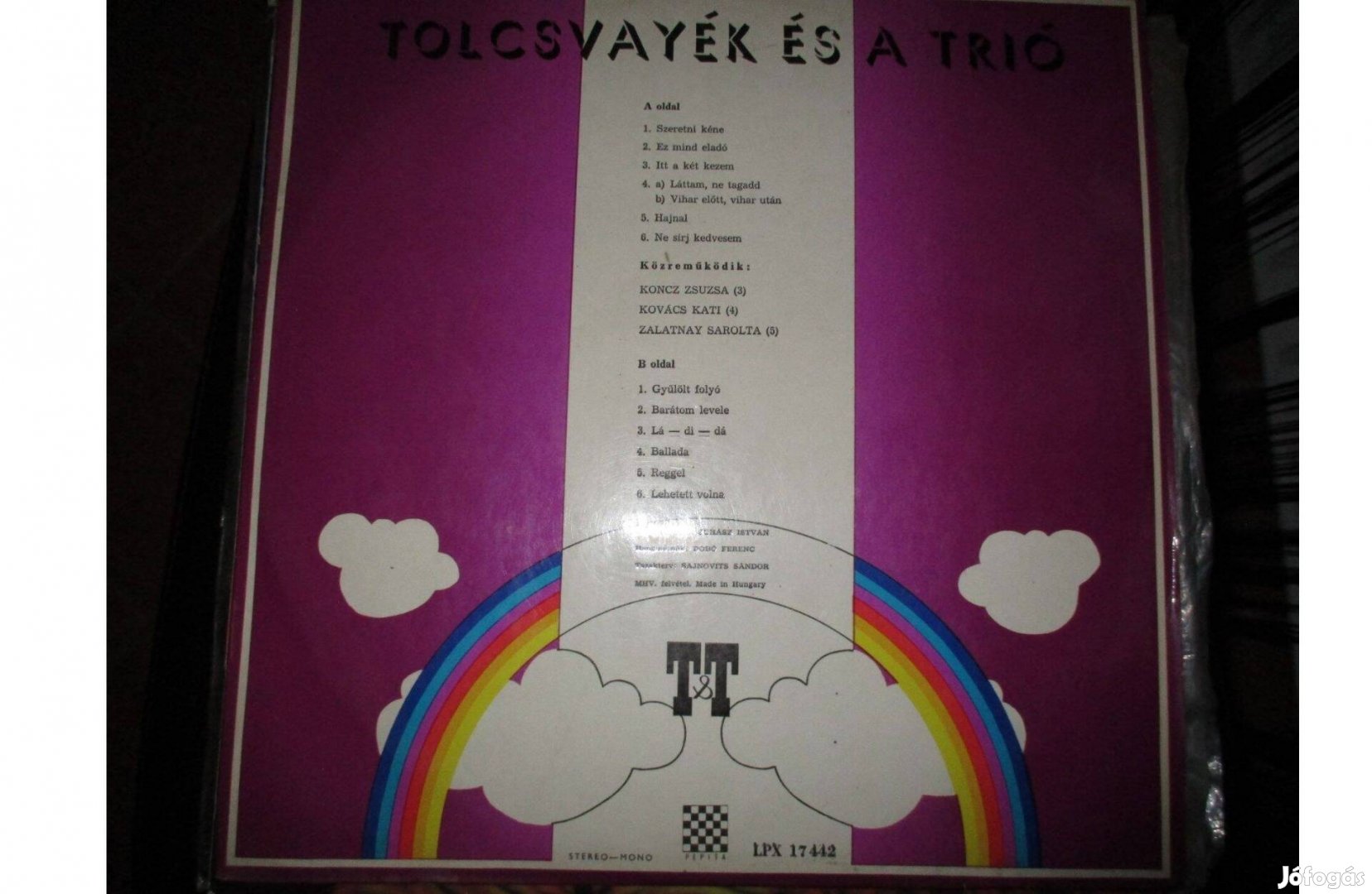 Tolcsvayék és a trió bakelit hanglemez eladó