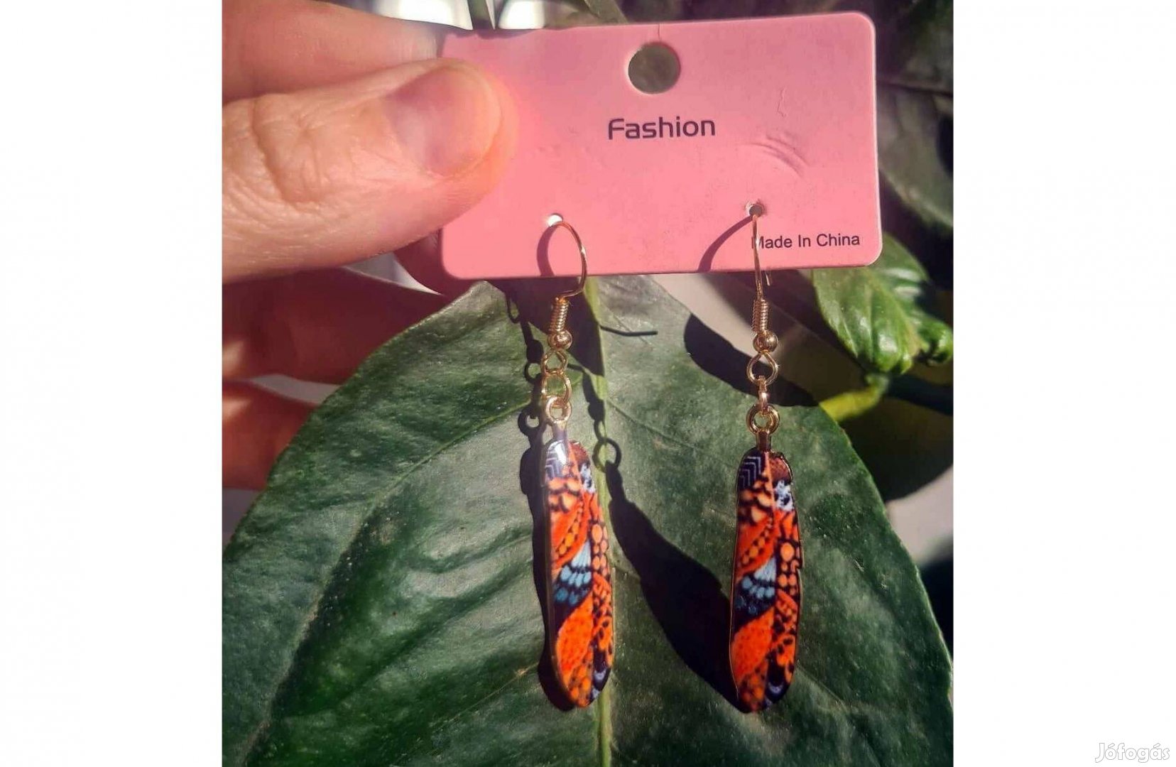 Toll mintás fém fülbevaló