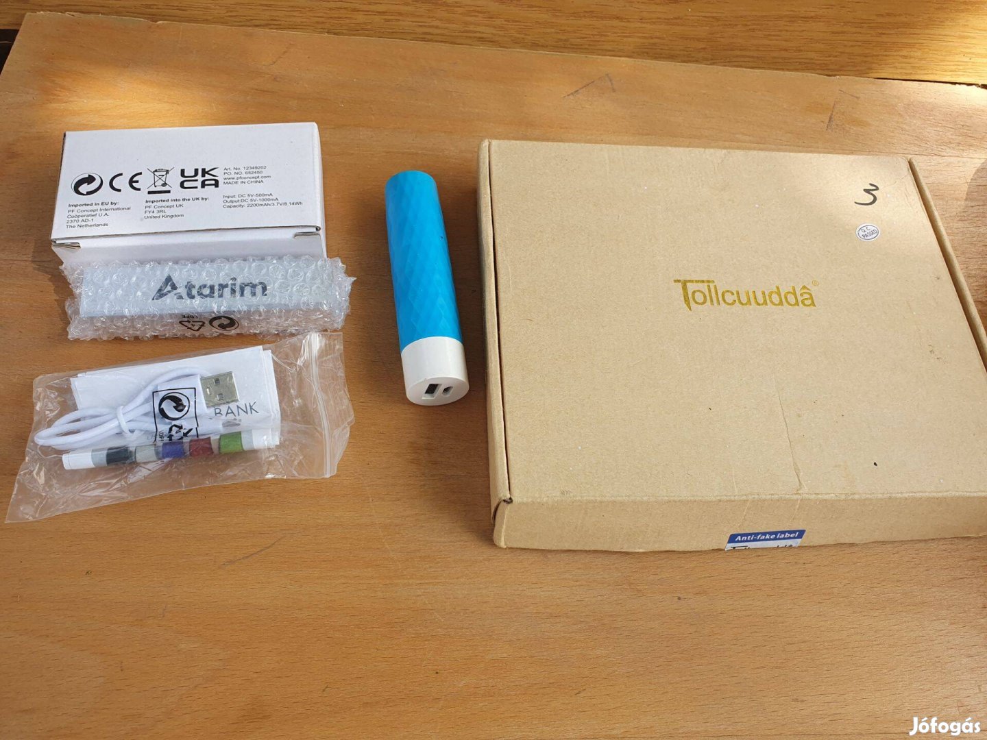 Tollcuudda + 2 Power bank- hordozható, újratölthető energiaforrás