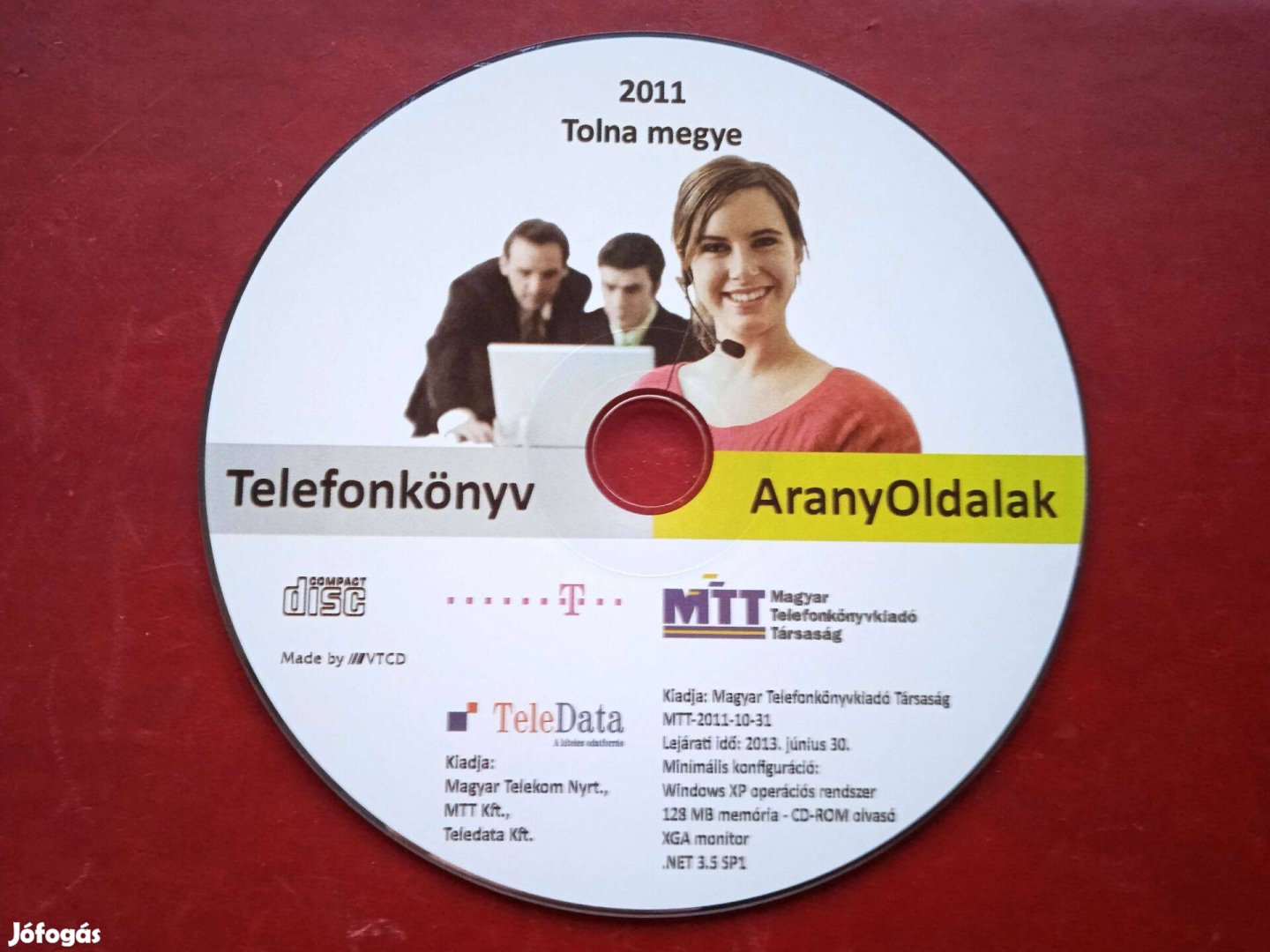 Tolna megye telefonkönyv CD , 2011 , új