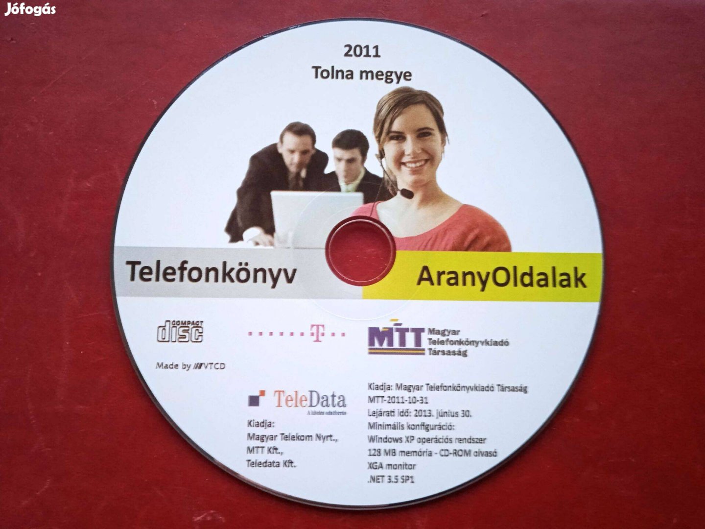 Tolna megye telefonkönyv CD , 2011 , új