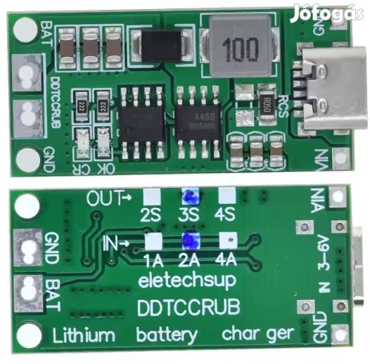 Töltésvezérlő Modul 12V 3S 2A Li-Ion  USB-C  (6087)
