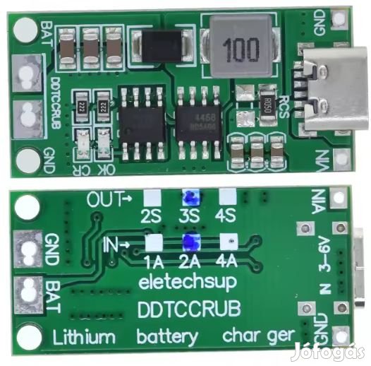 Töltésvezérlő Modul 12V 3S 2A Li-Ion  USB-C  (6087)