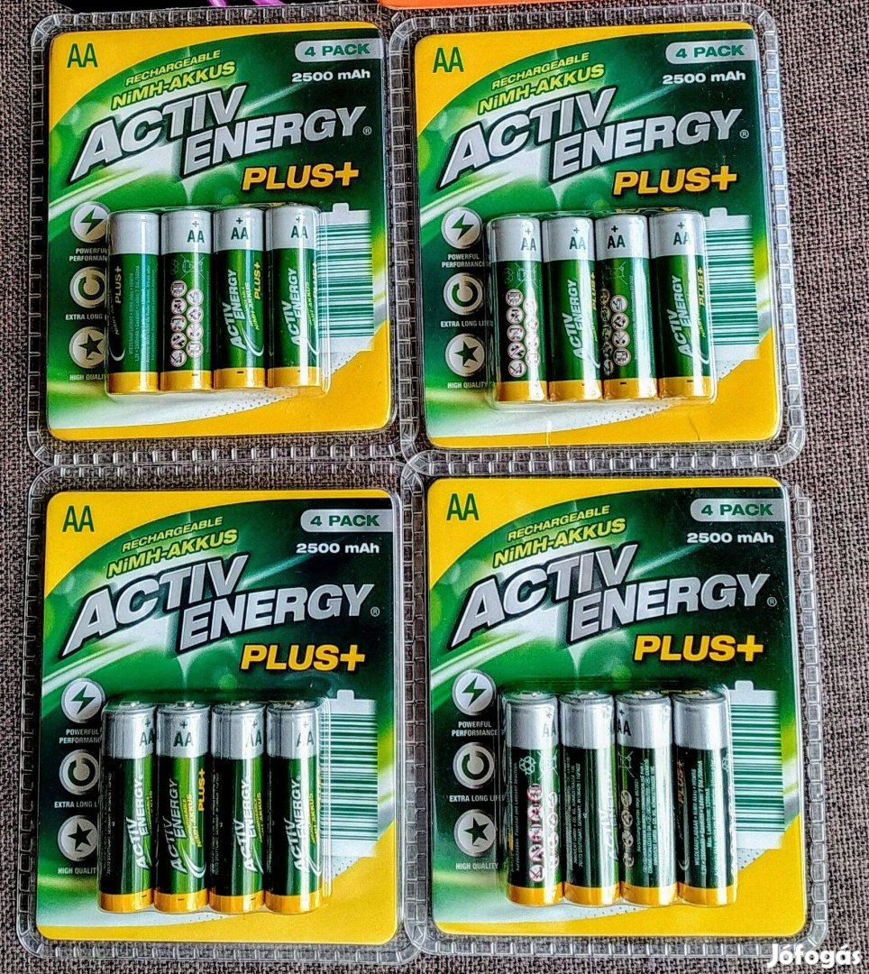 Tölthető 3V AA Elemek AKKU Prémium tartós