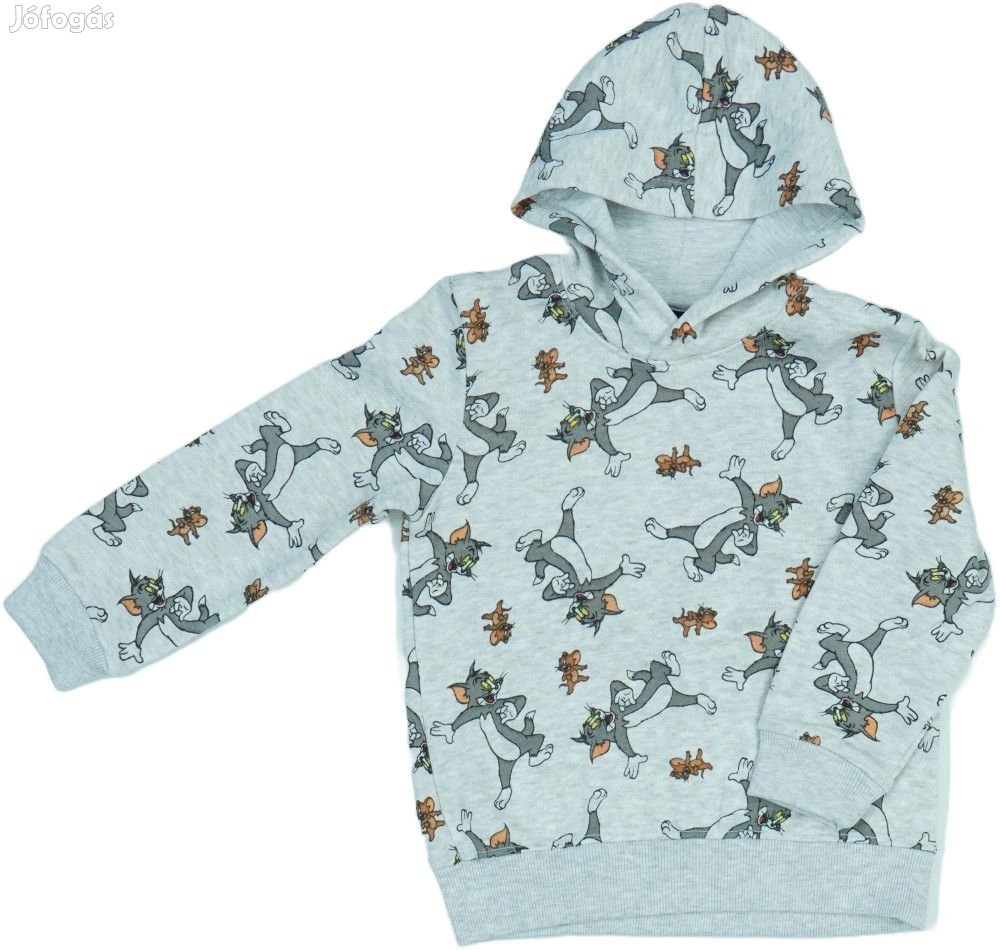 Tom&Jerry Új (címkés) Fiú Kapucnis pulóver (Méret: 116)