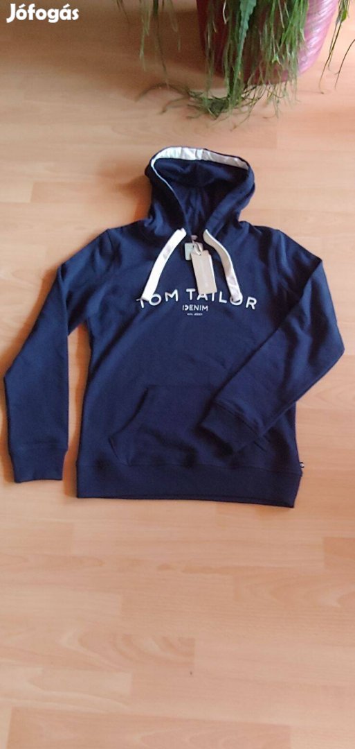 Tom Tailor Denim kapucnis pulóver. Kék