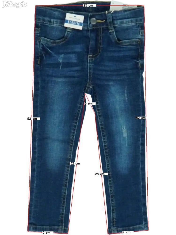 Tom Tailor Új (címkés) Fiú Farmernadrág (Méret: 92)