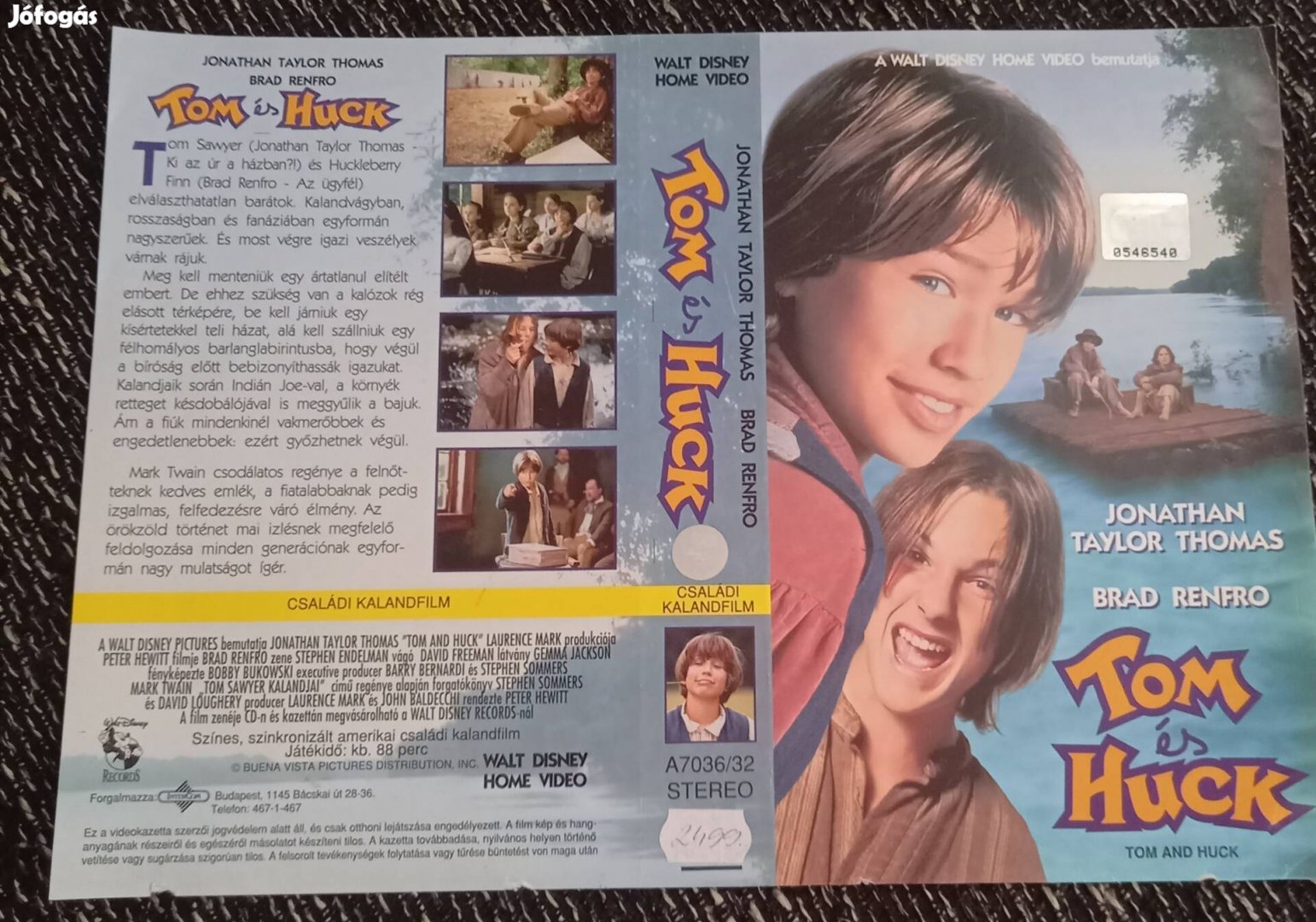 Tom & Huck - kaland vhs  - Brad Renfro