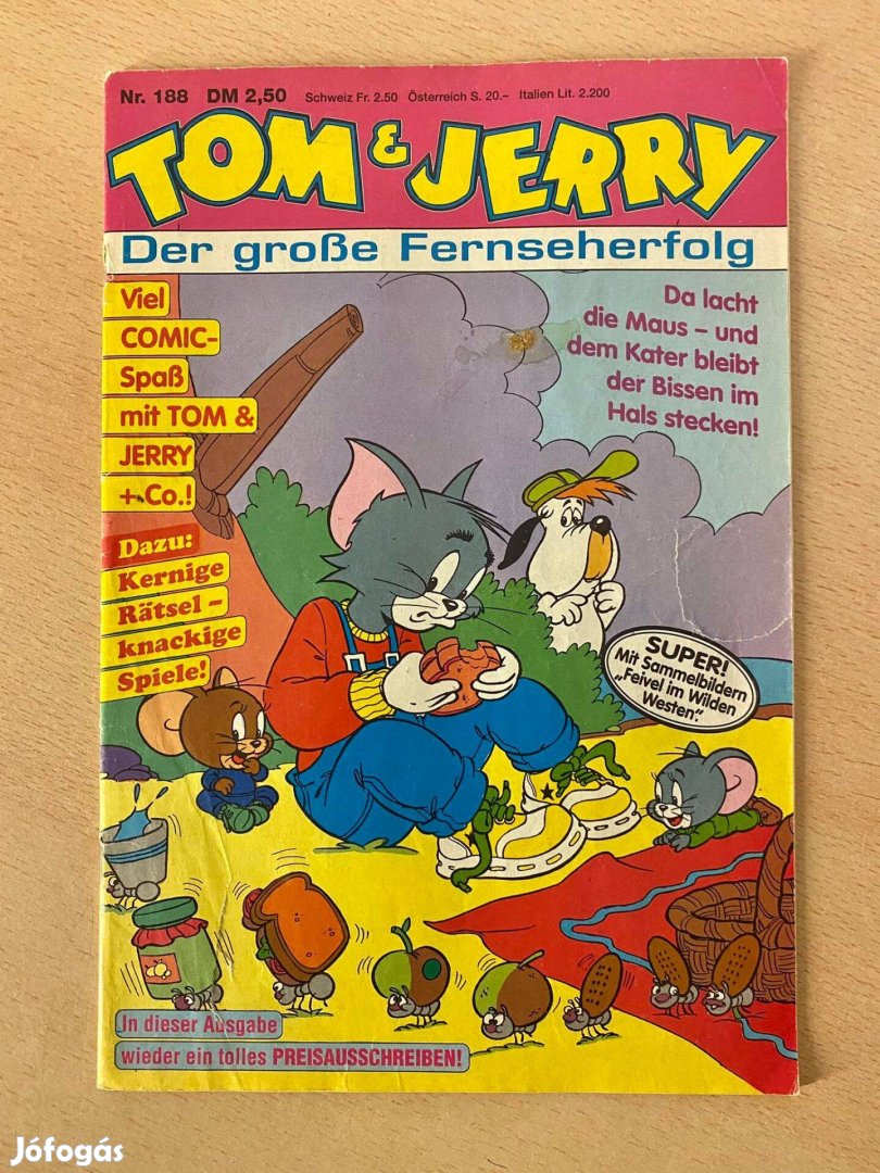 Tom & Jerry német nyelvű képregényfüzet 1992 Nr.18