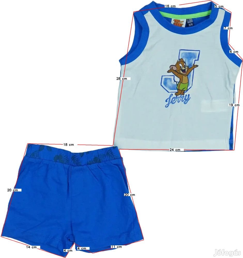 Tom&amp;Jerry Új (címkés) Fiú Pizsama (Méret: 68)