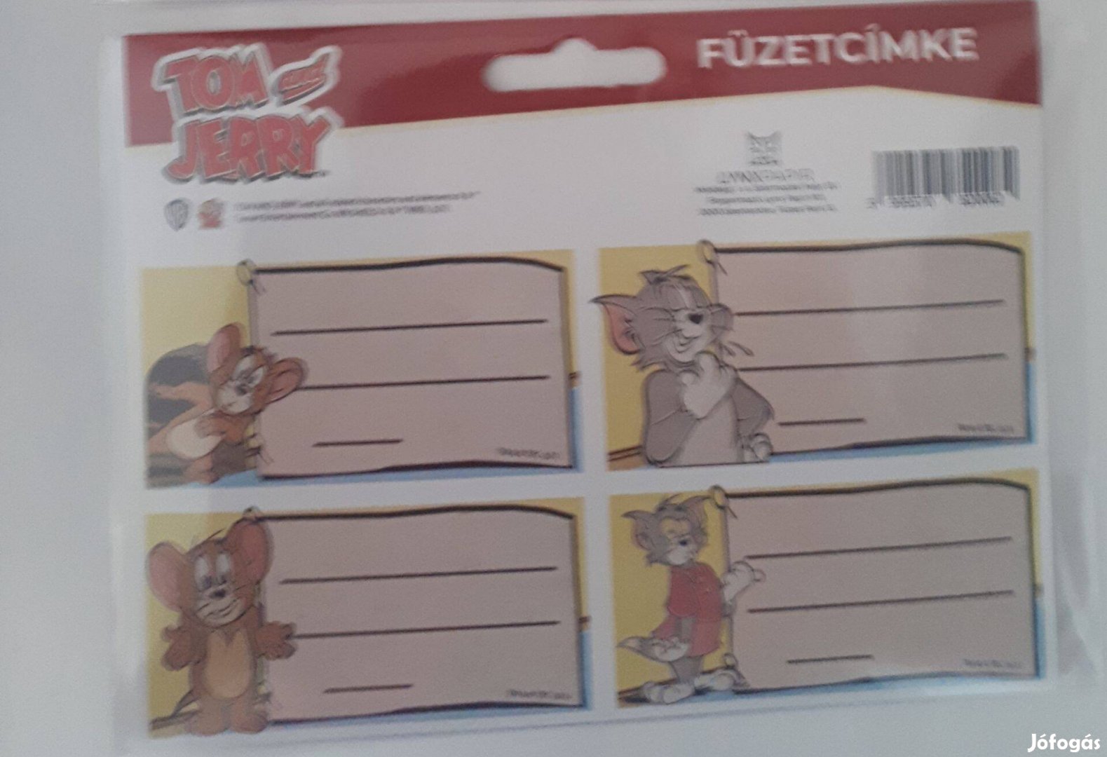 Tom és Jerry füzetcímke (12 db)