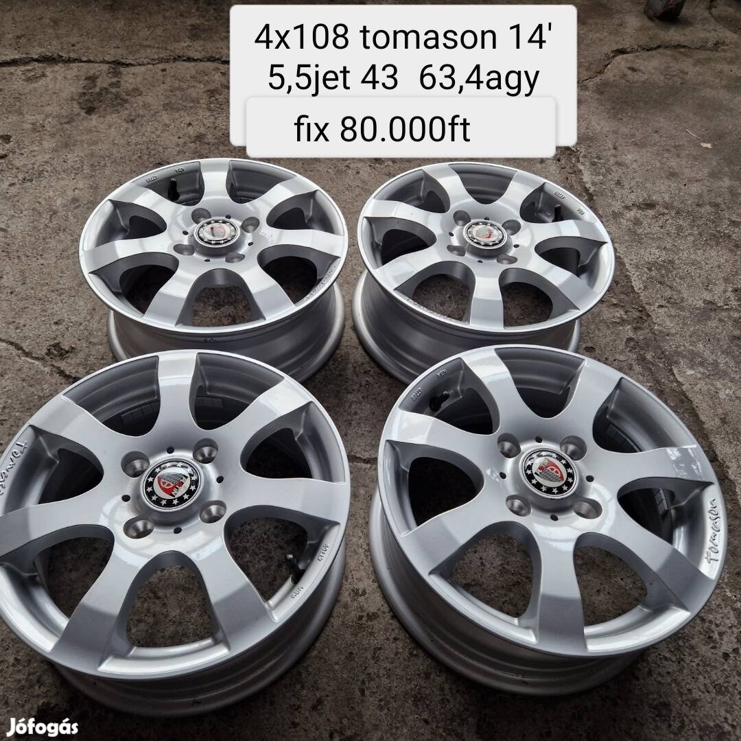 Tomason 4x108 ford 14 col alufelni szett 