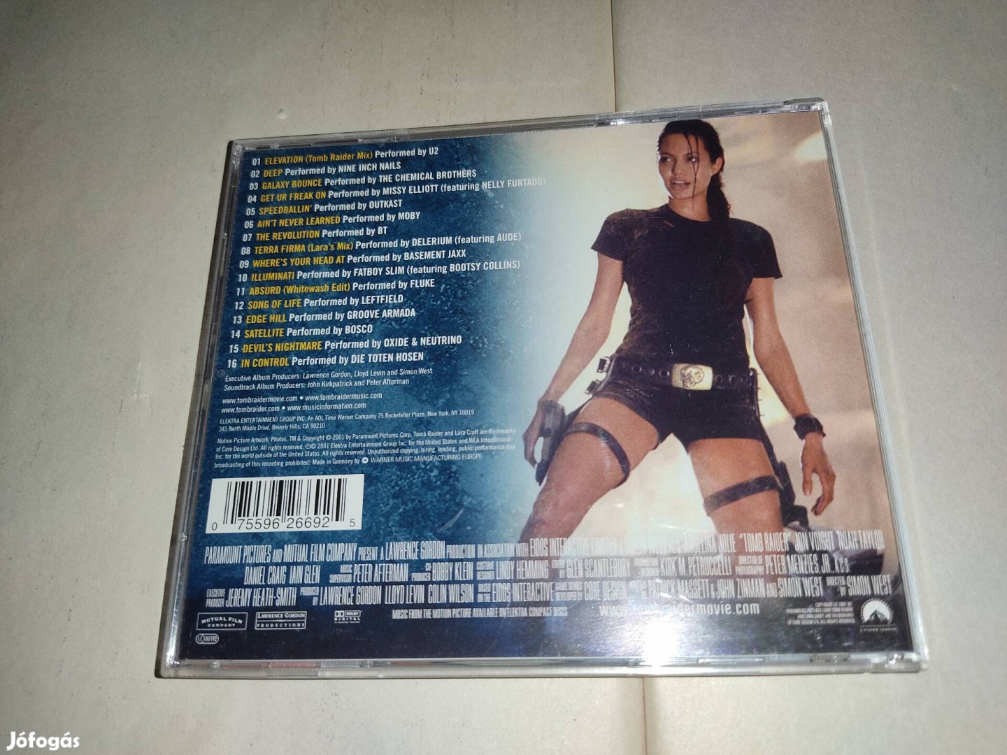 Tomb Raider Soundtrack CD 2001 Groove Armada Moby U2 Fluke