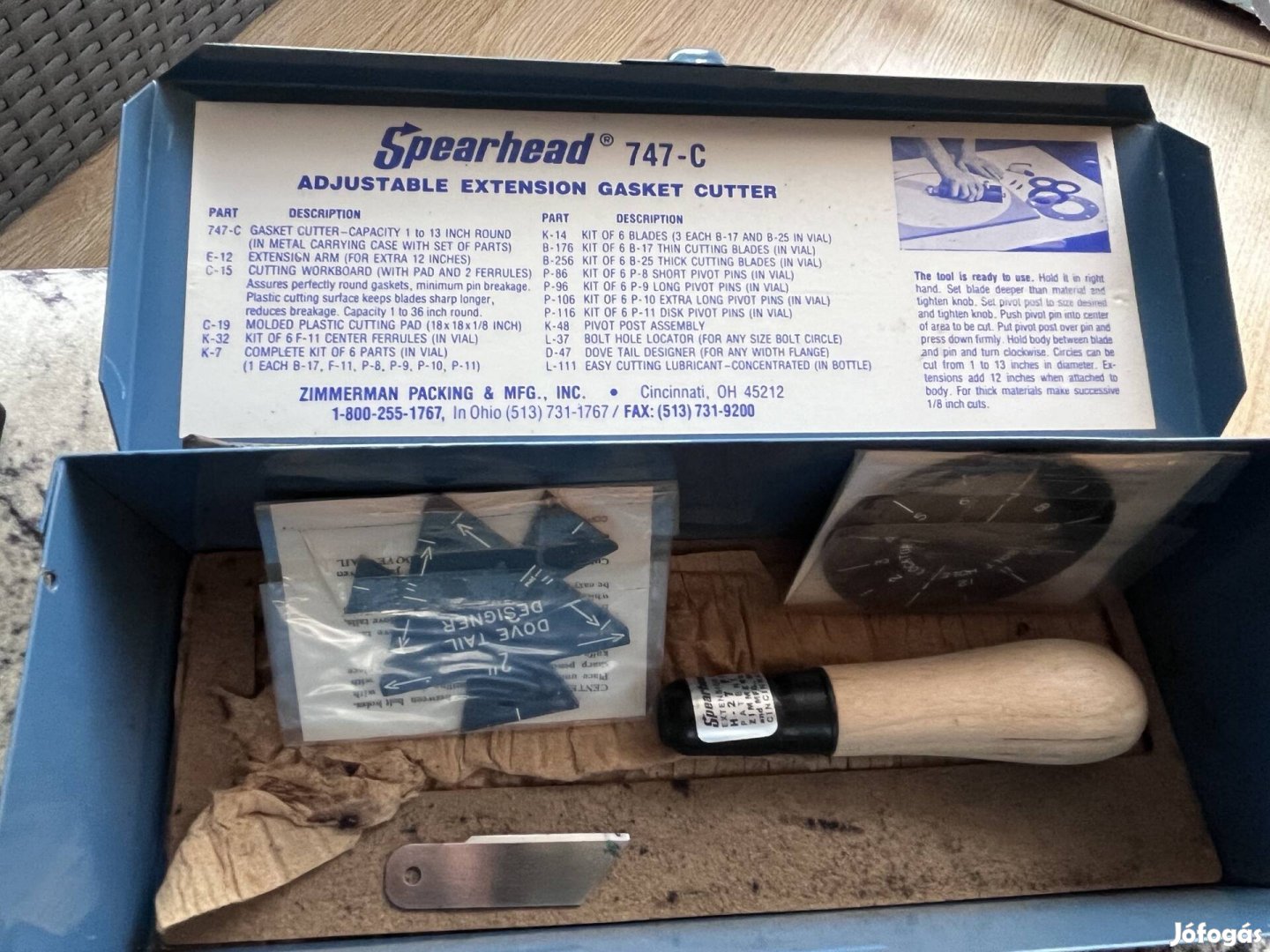 Tömítés vágó készlet Spearhead 747-c,U.S.A. Amerikai