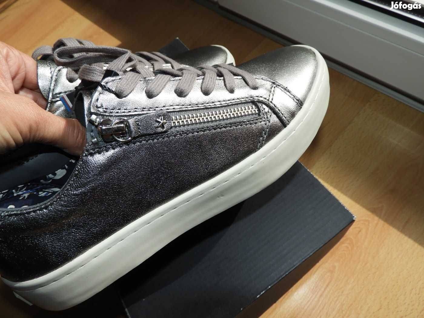 Tommy Hilfiger Jupiter - Dark silver - bőr sneaker 38 Új