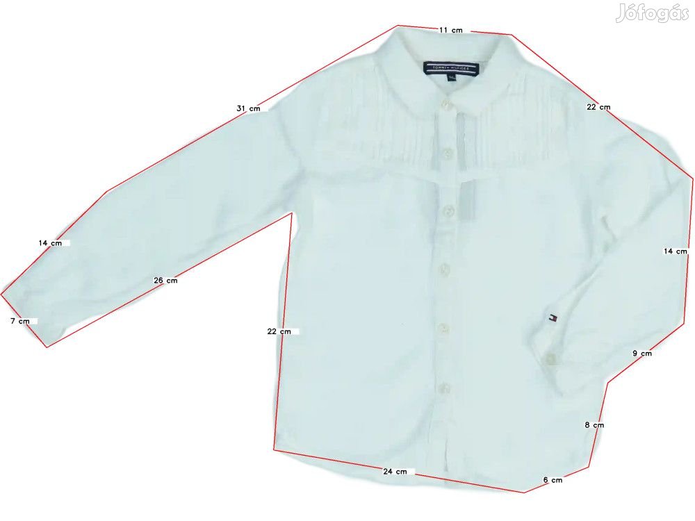 Tommy Hilfiger Új (címkés) Lány Blúz (Méret: 104)