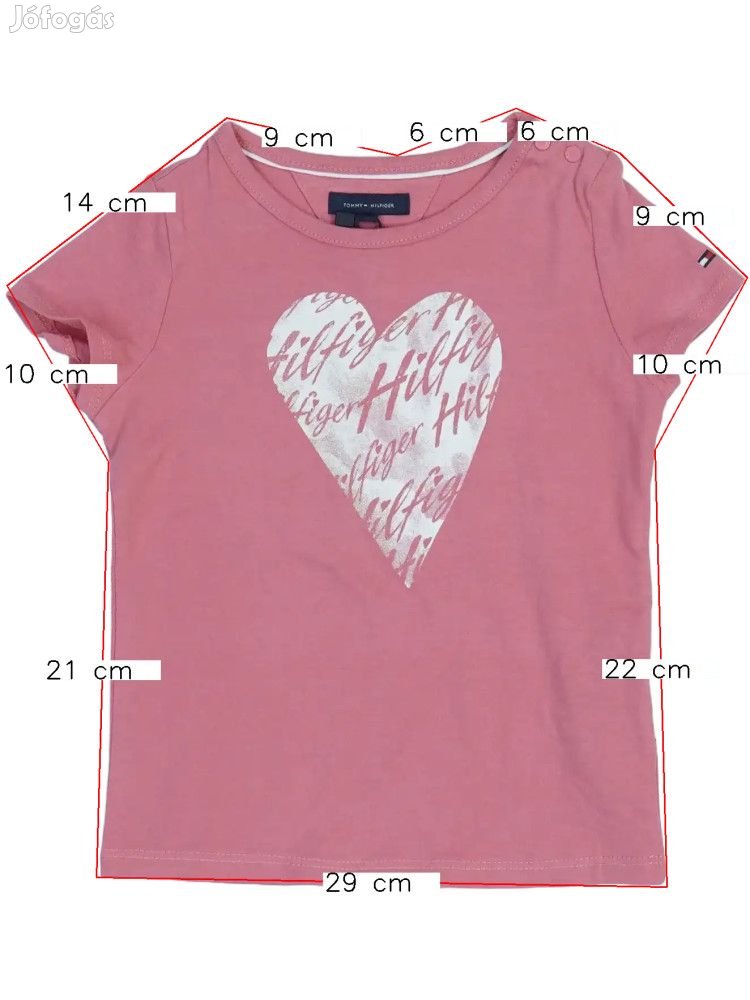 Tommy Hilfiger Új (címkés) Lány Póló (Méret: 86)