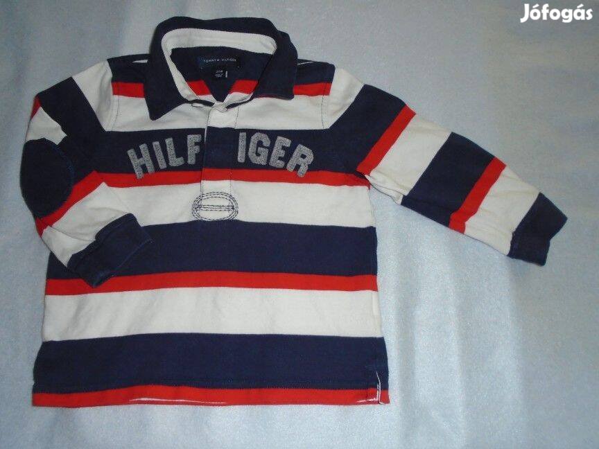 Tommy Hilfiger csíkos és galléros hosszú ujjú felső 2 évesre méret 92