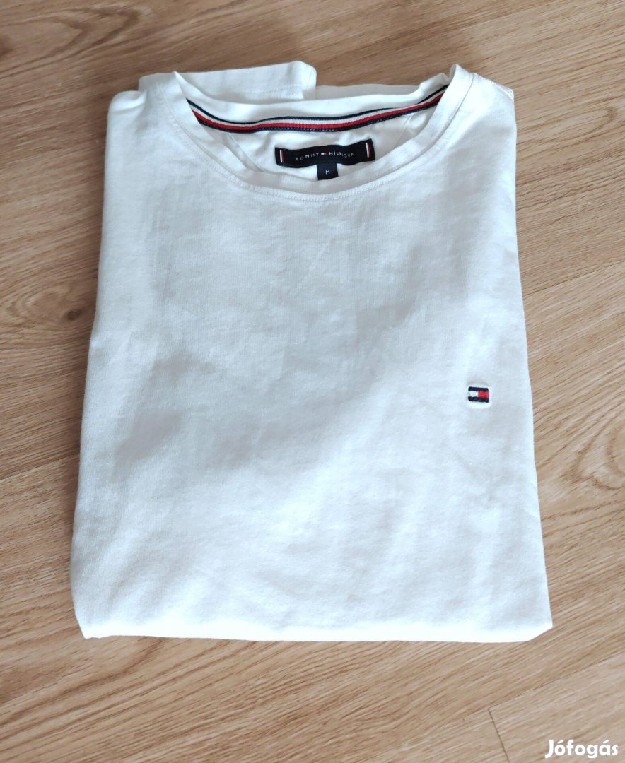Tommy Hilfiger fehér férfi pamut póló