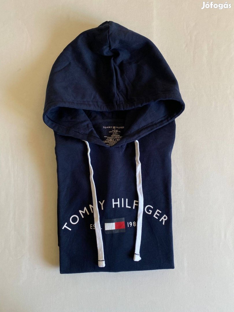 Tommy Hilfiger férfi kapucnis vékony pulóver M-es