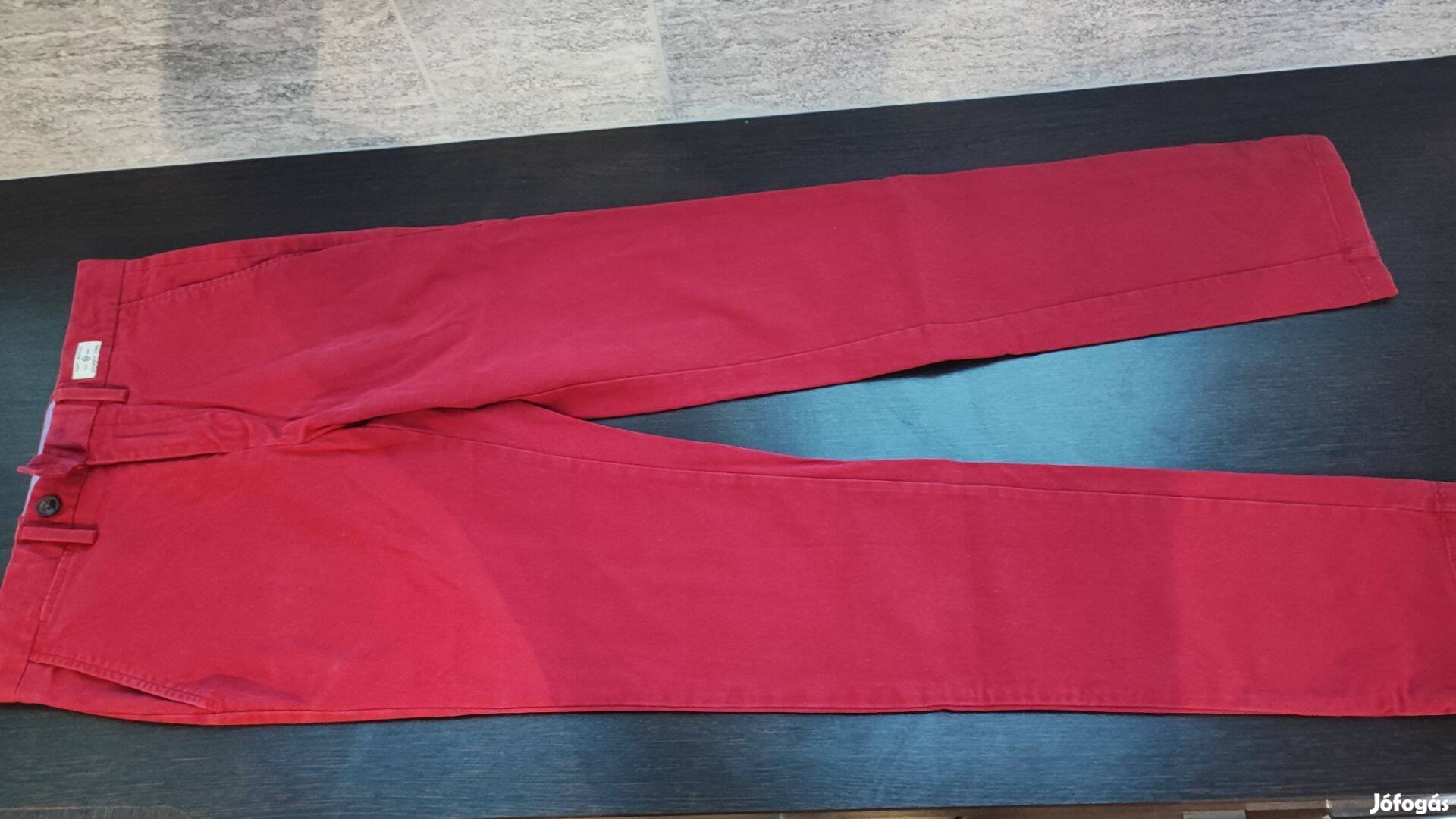 Tommy Hilfiger férfi piros Chinos nadrág 28 x 32 eredetiséggarancia