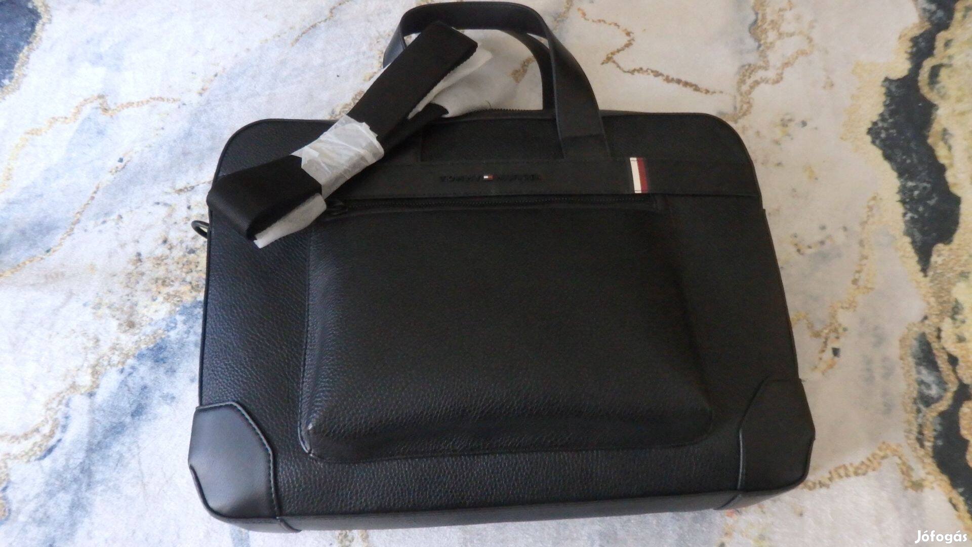 Tommy Hilfiger laptoptáska fekete, új, bontatlan
