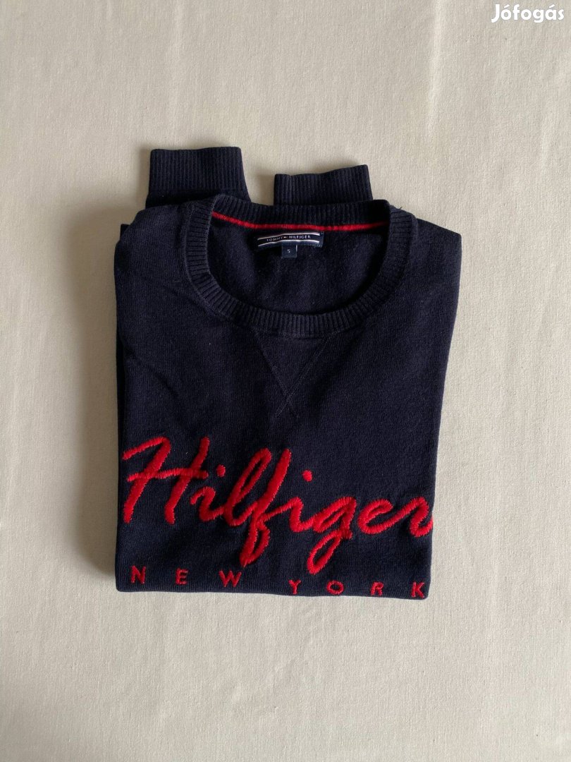 Tommy Hilfiger női pamut pulóver S-es