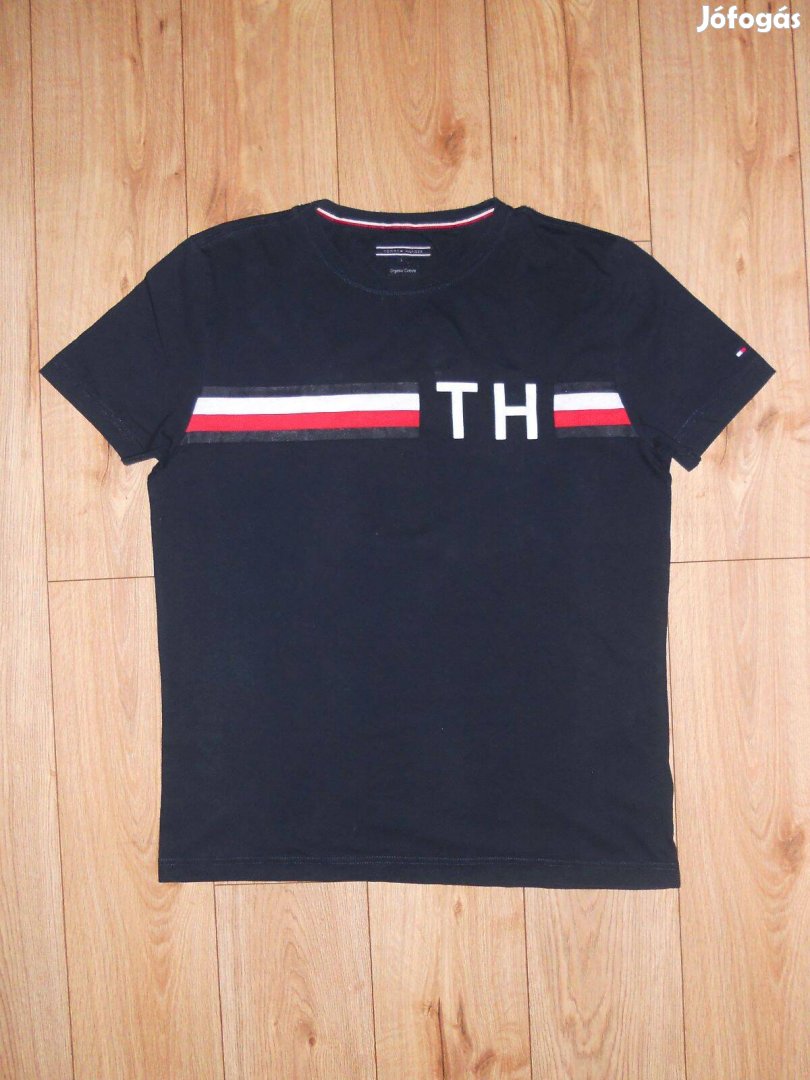 Tommy Hilfiger sötétkék rövid ujjú póló (L-es)