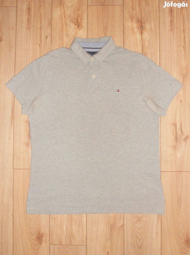 Tommy Hilfiger szürke galléros póló L-es