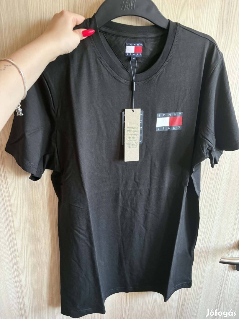 Tommy Jeans fekete férfi póló M Új!