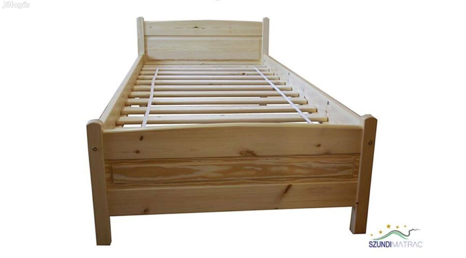 Tömör fa ágy, 90x200-as, ágyráccsal