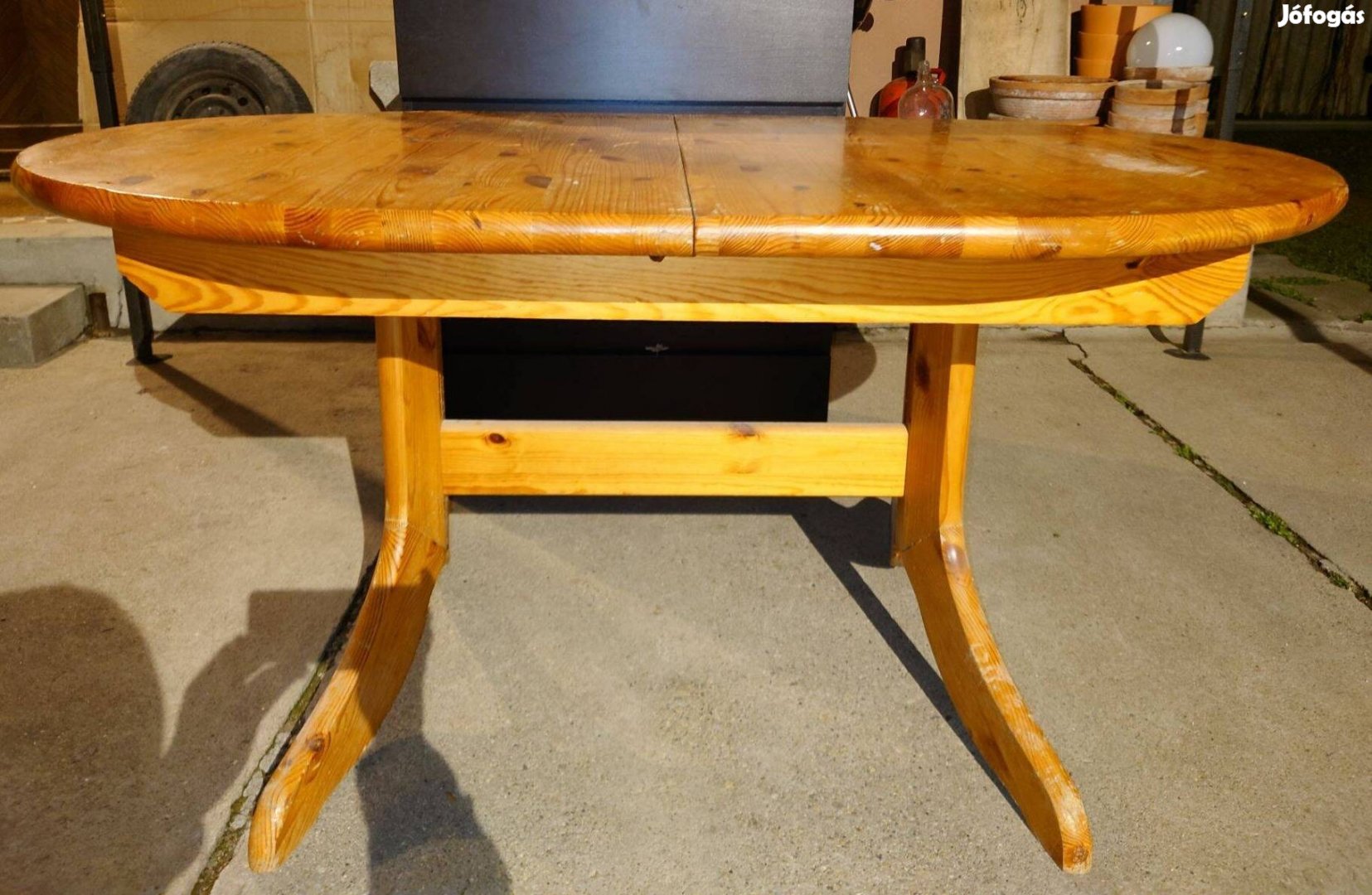 Tömör fenyő, bővíthető étkezőasztal (Ikea stílusú)