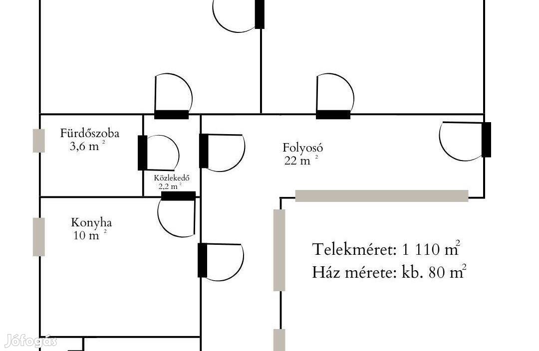 Tömörkényen 80 m2-es, 2 szobás családi ház