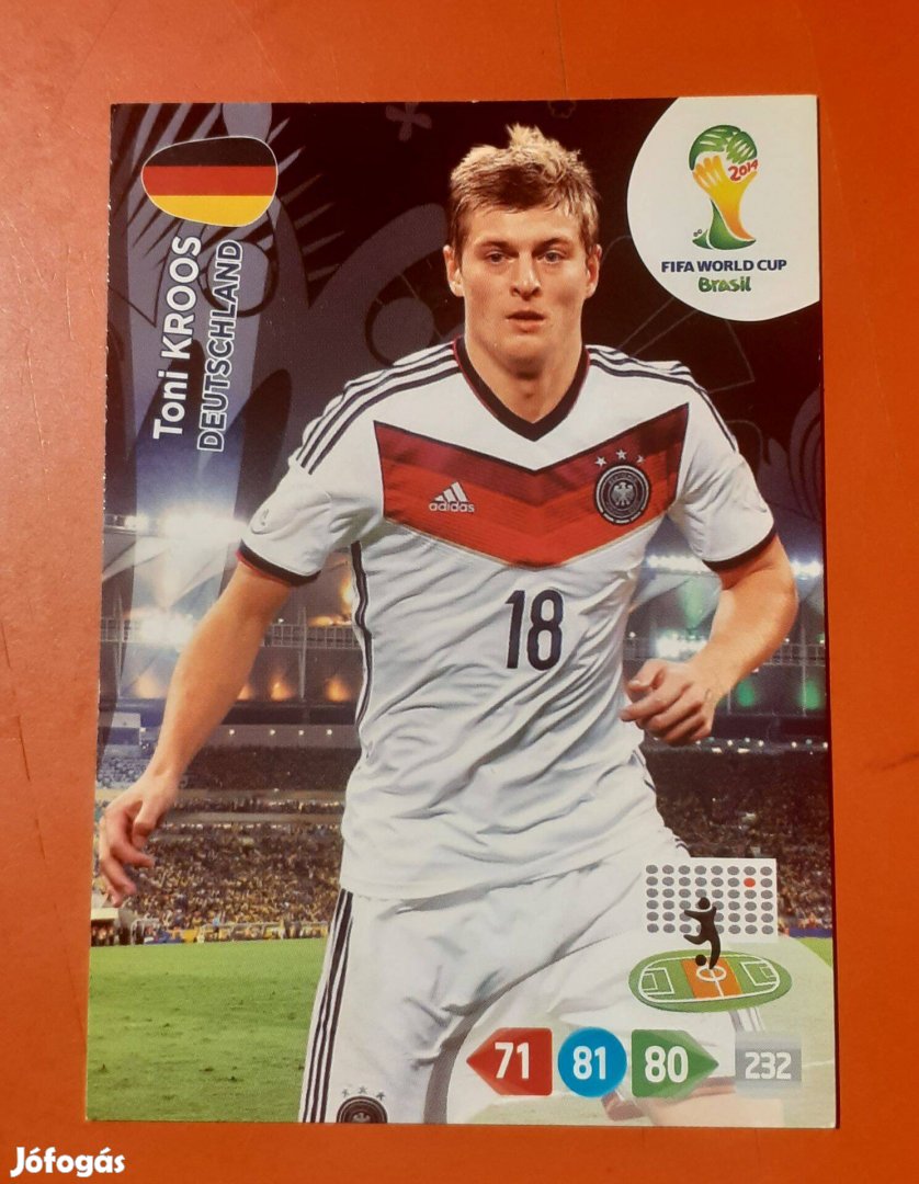 Toni Kroos Panini World Cup Brasil 2014 focis kártya