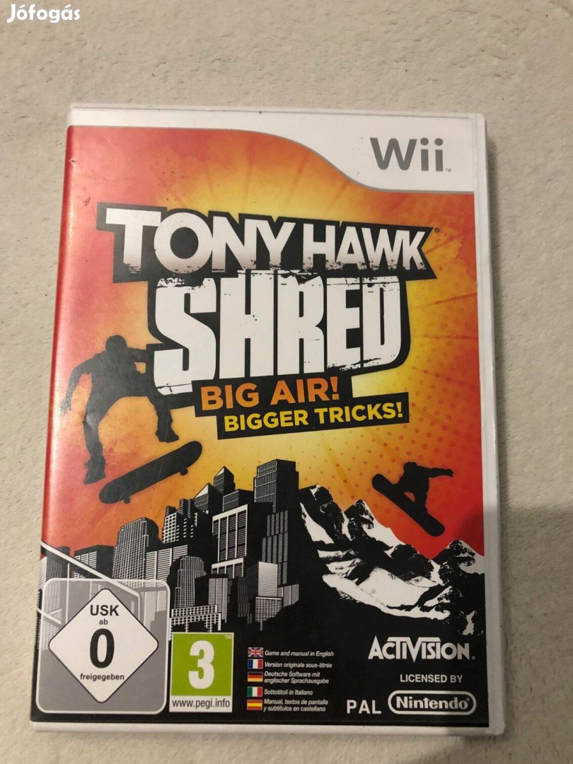 Tony Hawk Shred Nintendo Wii játék