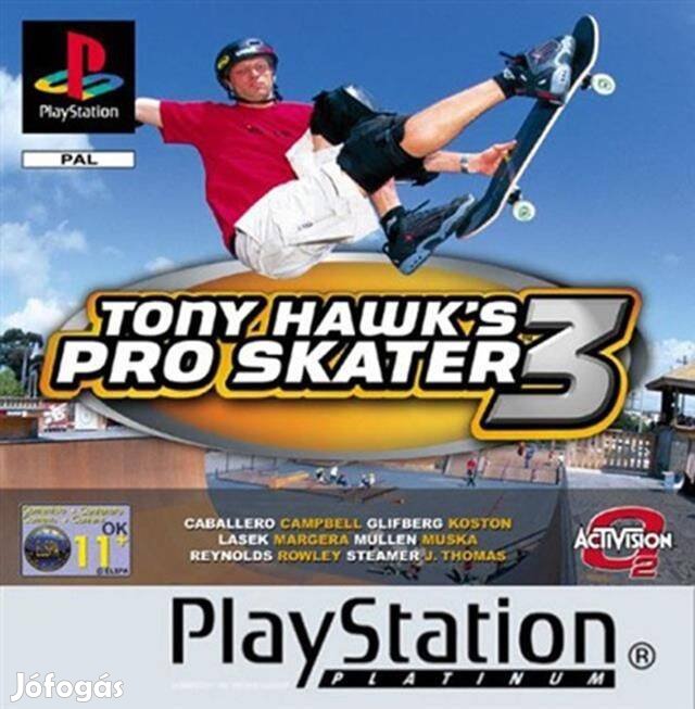 Tony Hawk's Pro Skater 3, Platinum Ed., Boxed PS1 játék
