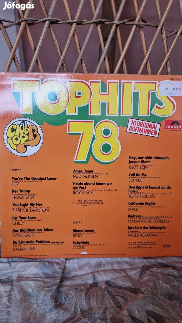 Top Hits 78 válogatás lemez