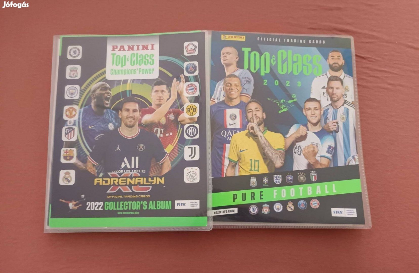 Top class panini kártya albumok eladó