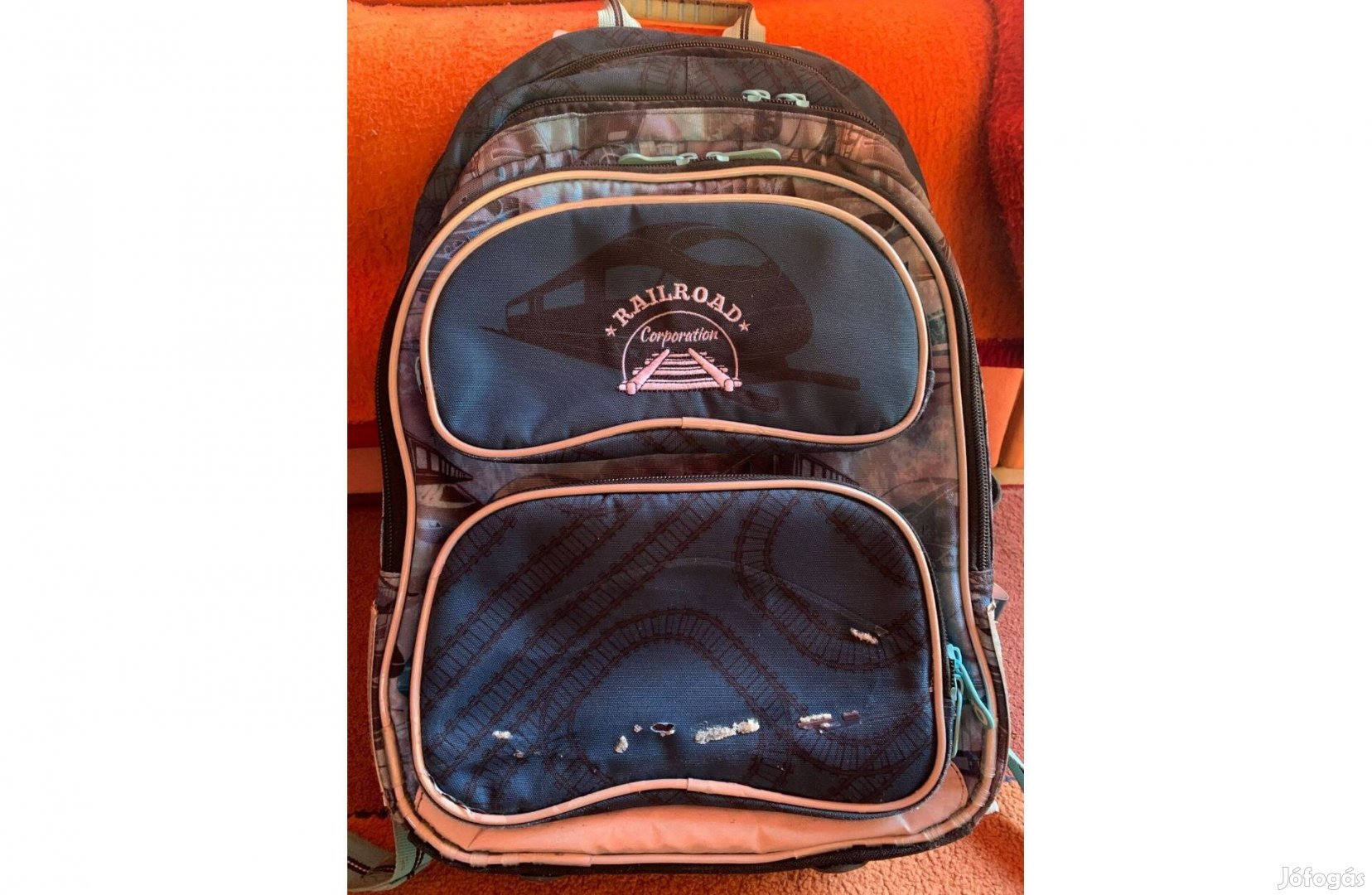 Topgal vonatos iskolatáska és tolltartók, felszerelések