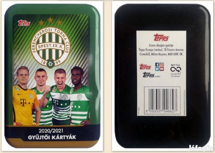 Topps 2020-2021 Bontatlan 29 darab aláírt Ferencváros kártya szett