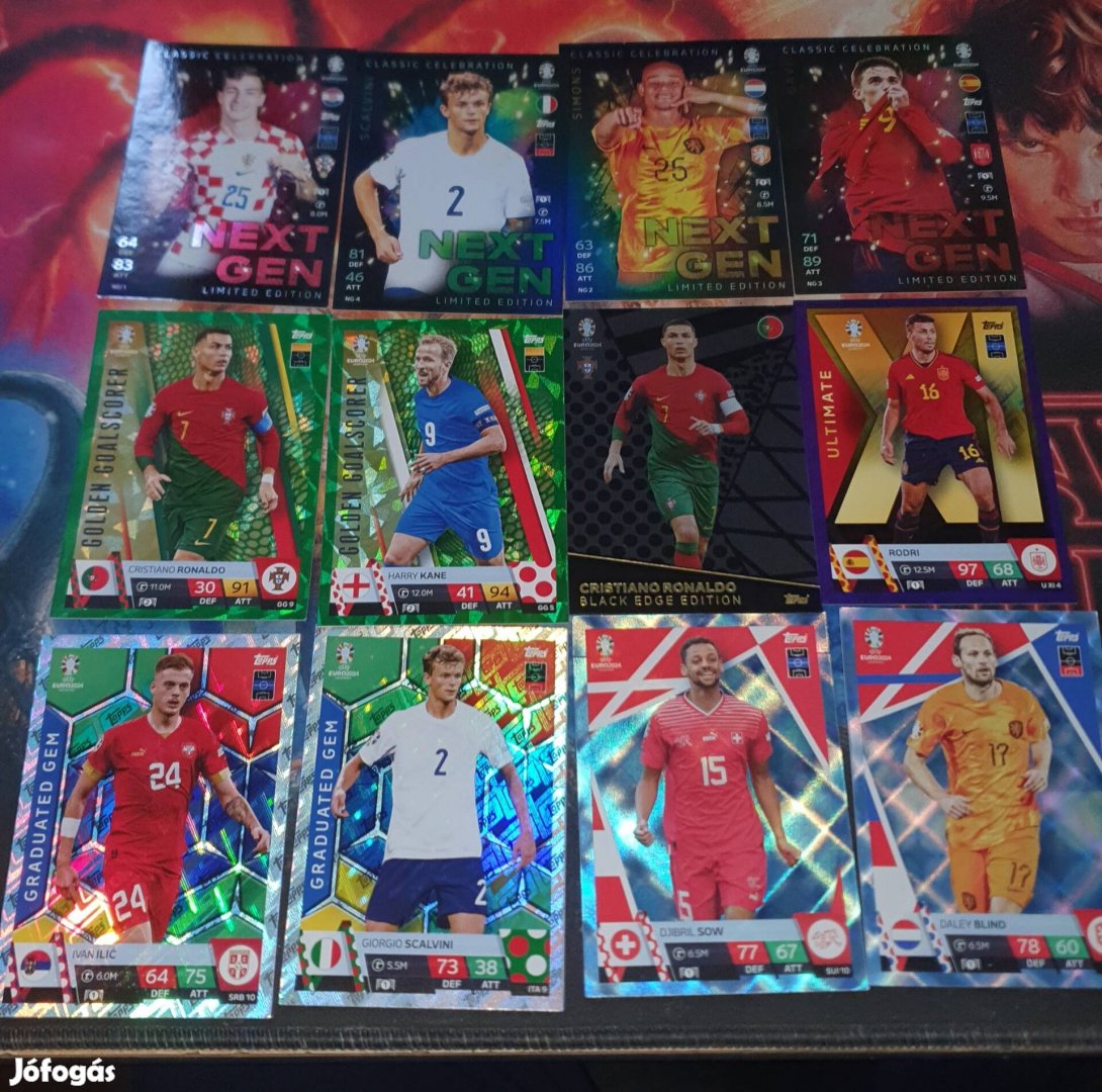 Topps Euro 2024 kártyacsomag fémdobozban