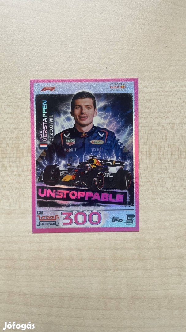 Topps F1 Max Verstappen Unstoppable pink 