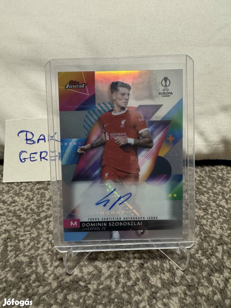 Topps Finest Uefa CC Base Autographs #A-DS Szoboszlai kártya