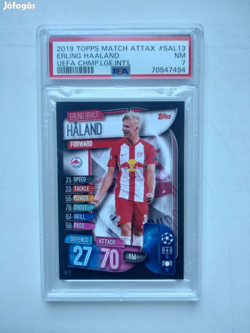 Topps Haaland SAL13 Rookie kártya PSA 7