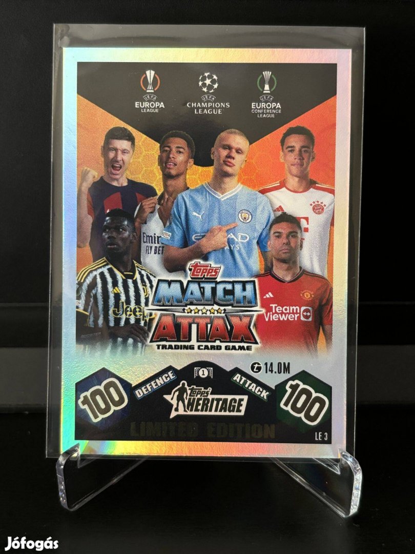 Topps Match Attax 2023/24 (RARE) Heritage 100 Limited Edition kártya
