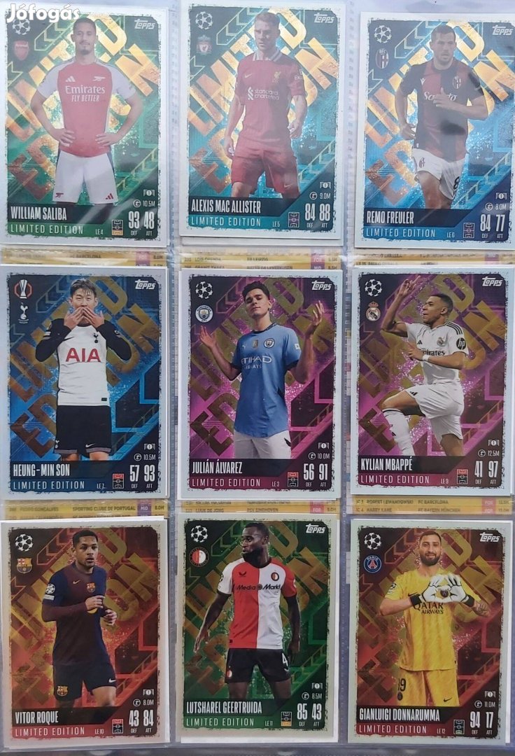 Topps Match Attax 2024/2025 limited kártya