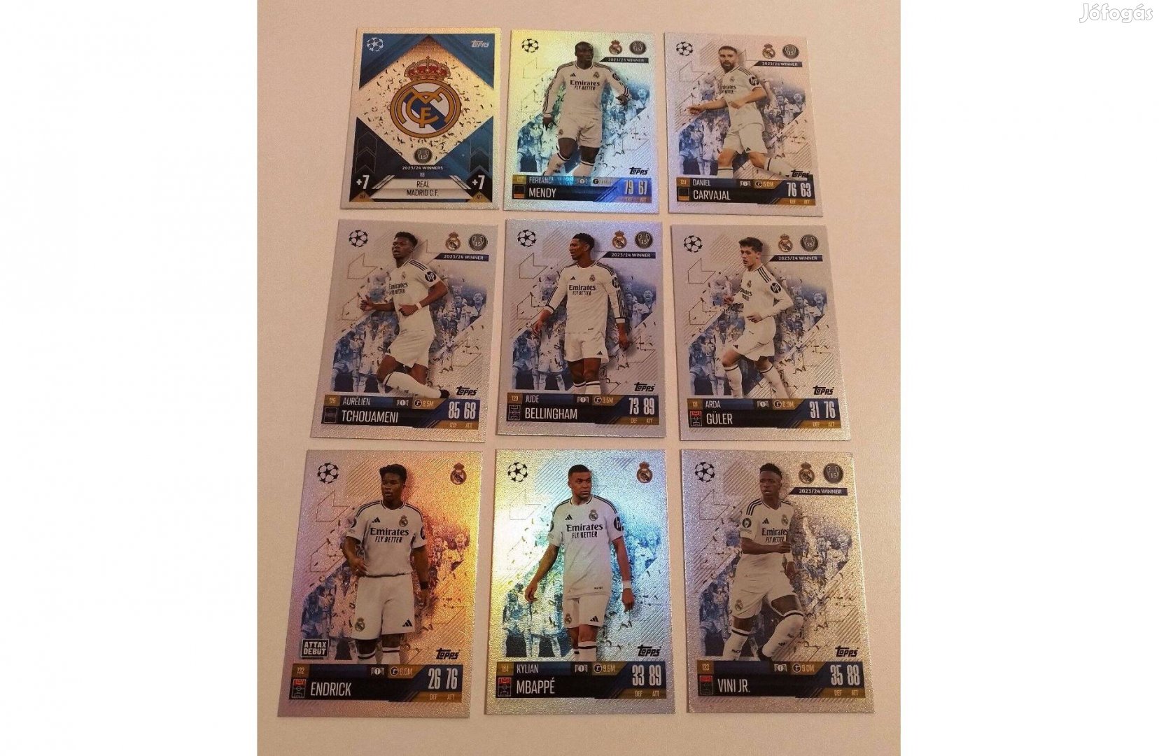 Topps Match Attax 2024/25 Reál Madrid focis kártyák