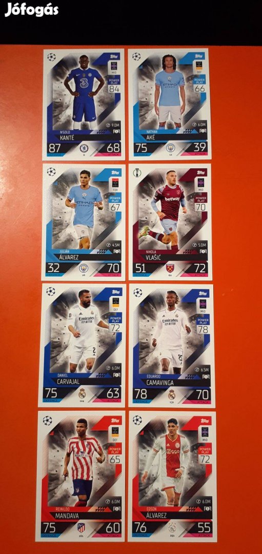 Topps Match Attax és Match Attax extra focis kártyák