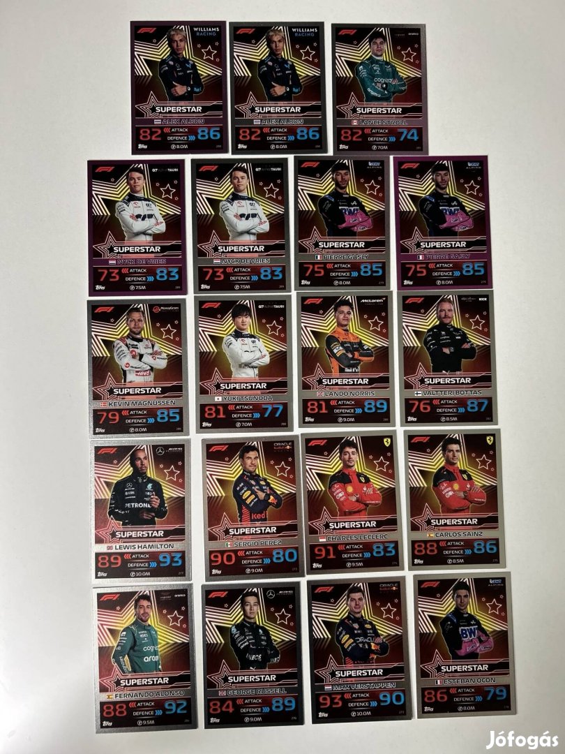 Topps Turbo Attax 2023 Superstar kártyák