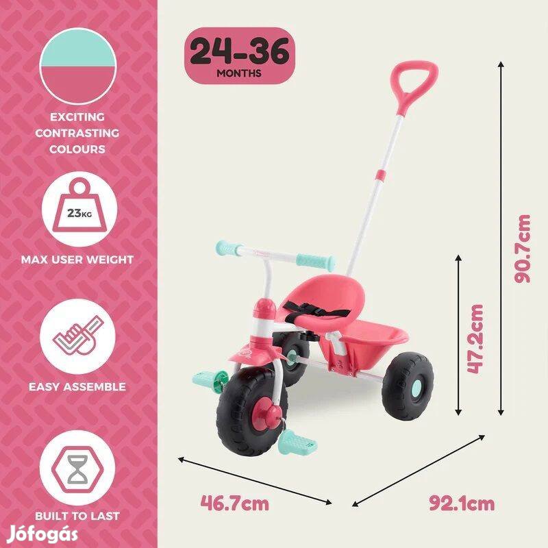 Töredékáron Új TP Trike Bubblegum 2 az 1-ben tricikli 18-36 hó - 50 kg